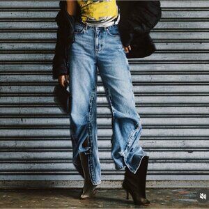 NWT Glenn Martens x H&M Wide Side Slit Jeans sz 18